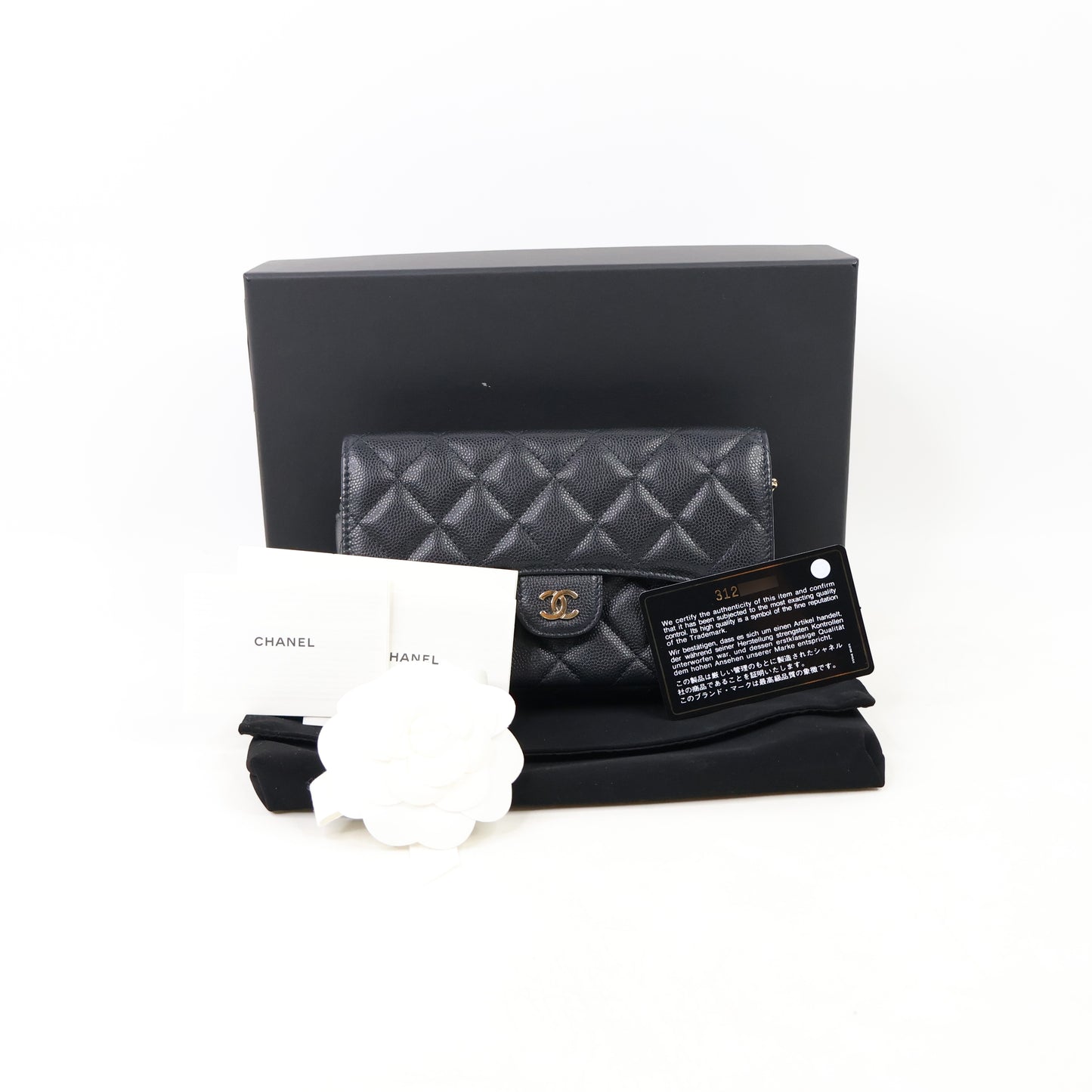 Chanel Flap Phone Holder With Chain Black LGHW