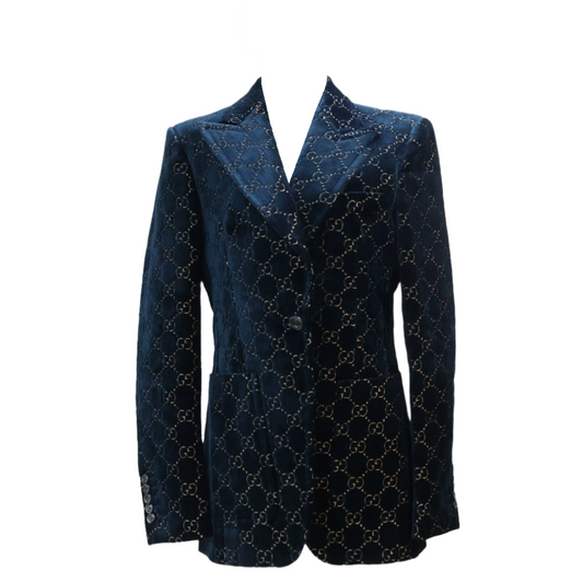 Gucci GG Jacket Velvet Navy