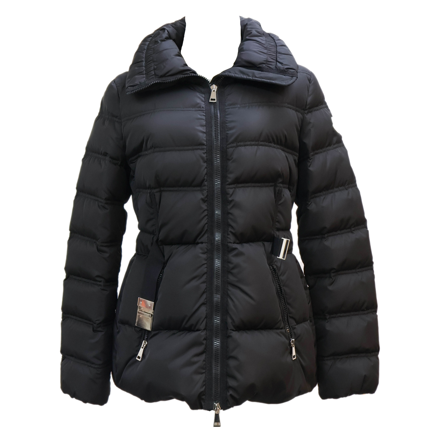 Moncler Jacket Black With Belt