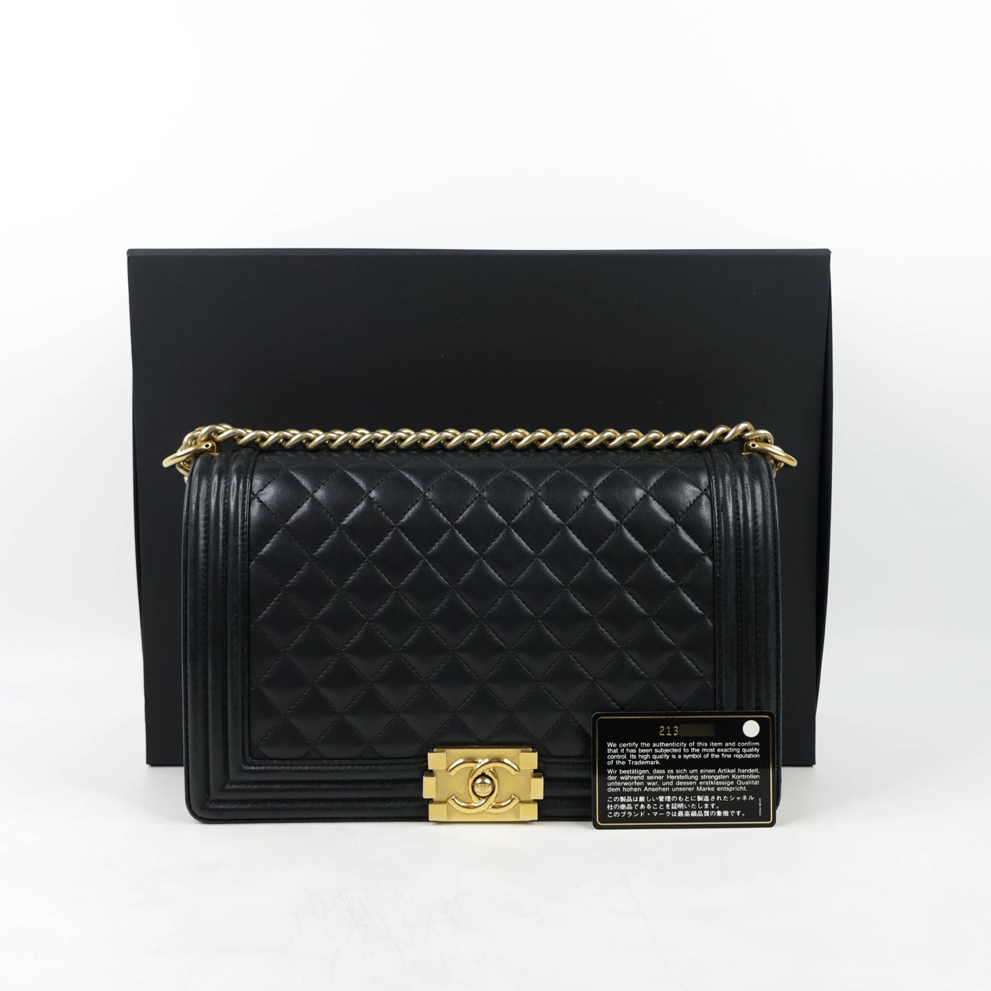 Chanel Boy 11" Black Lamb GHW