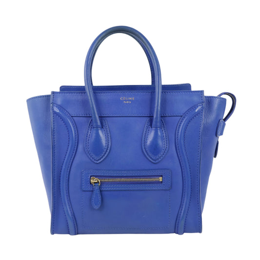 Celine Luggage Micro Blue