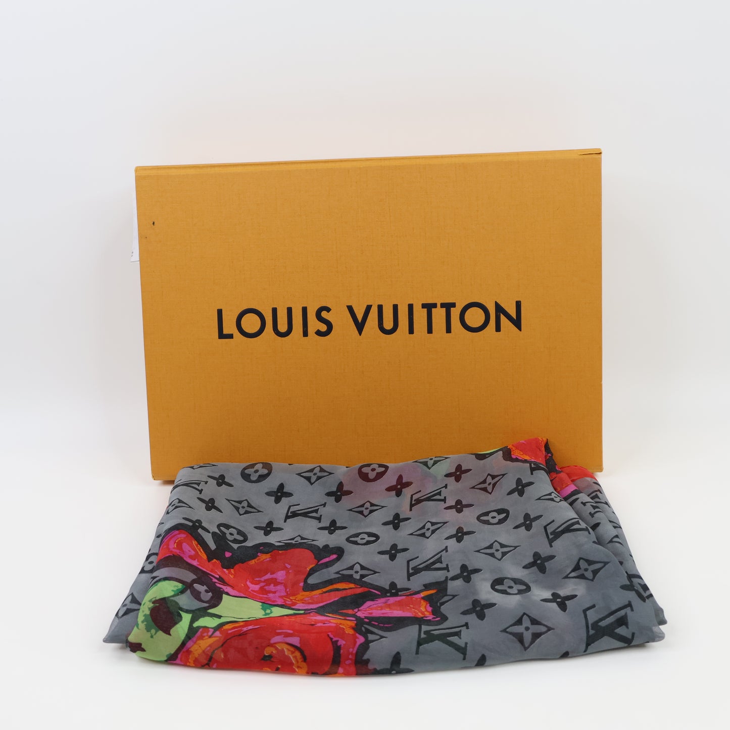 Louis Vuitton Scarf Silk Monogram Rose