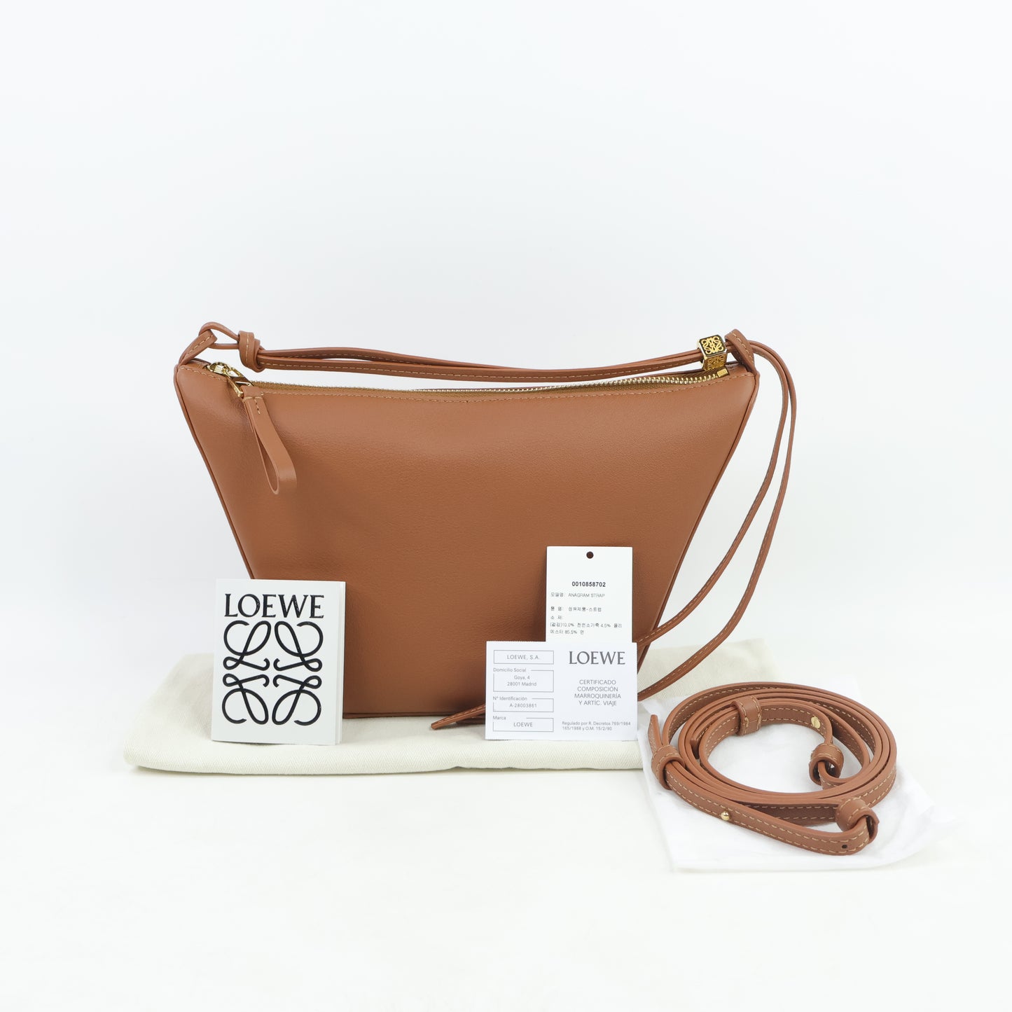 Loewe Mini Hommock Tan  Hobo Calfskin