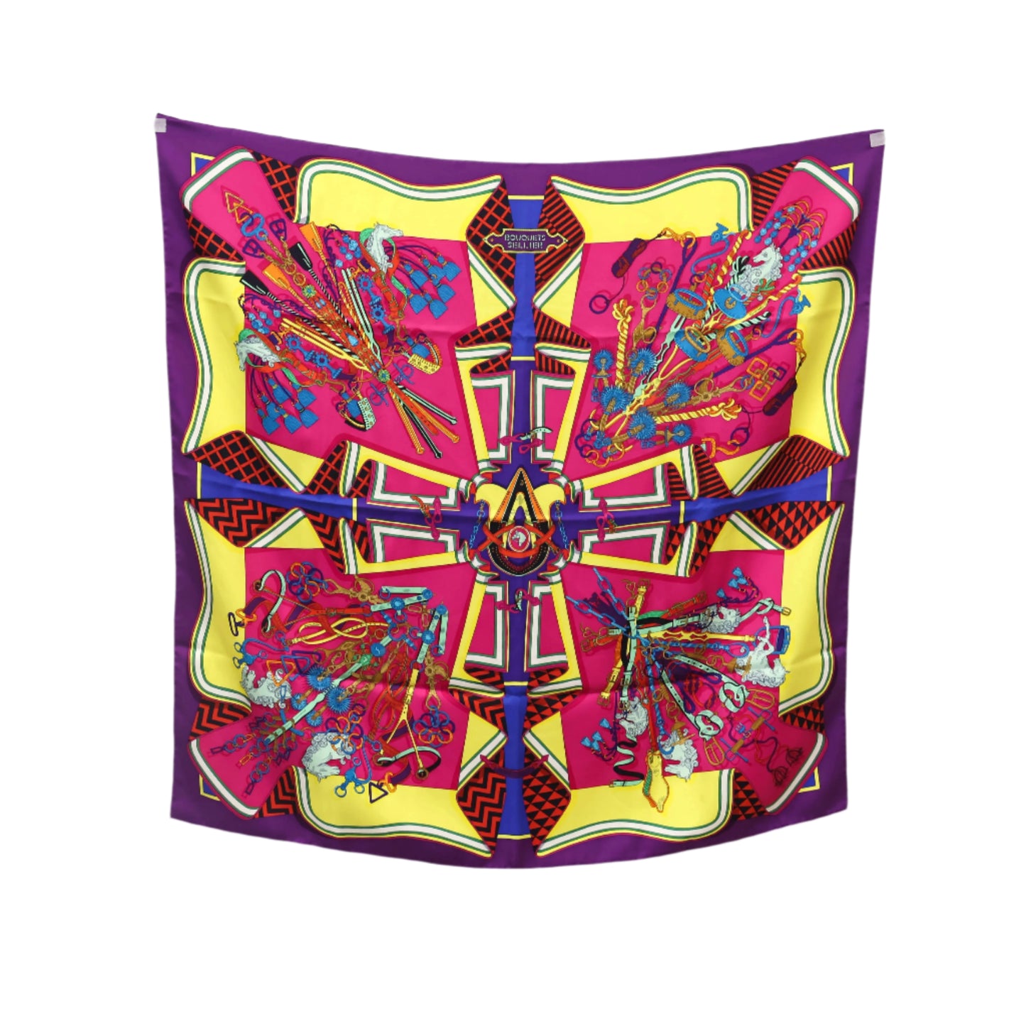 Hermes Scarf 90x90 CM Bouquets Sellier Silk