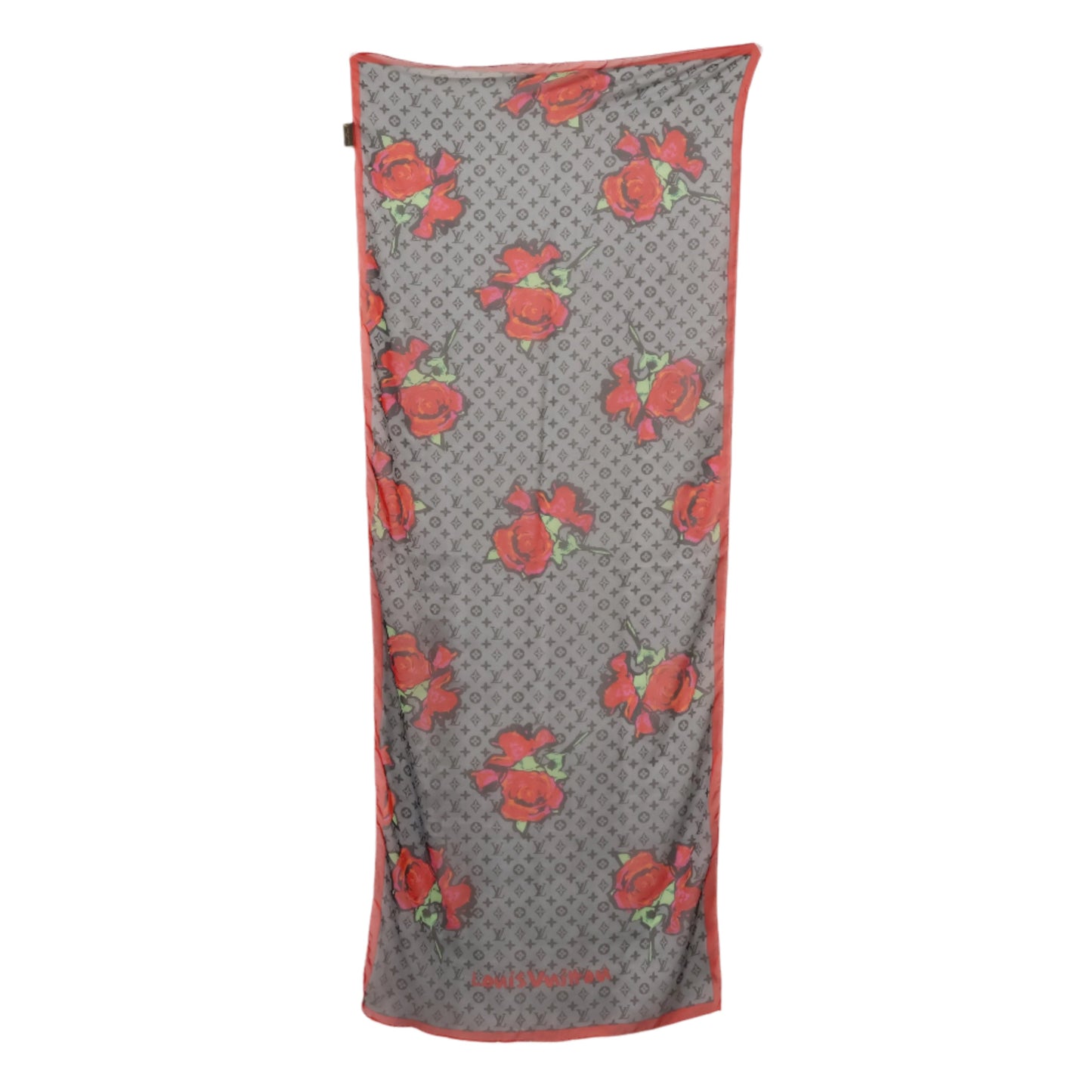 Louis Vuitton Scarf Silk Monogram Rose