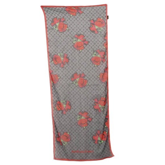 Louis Vuitton Scarf Silk Monogram Rose