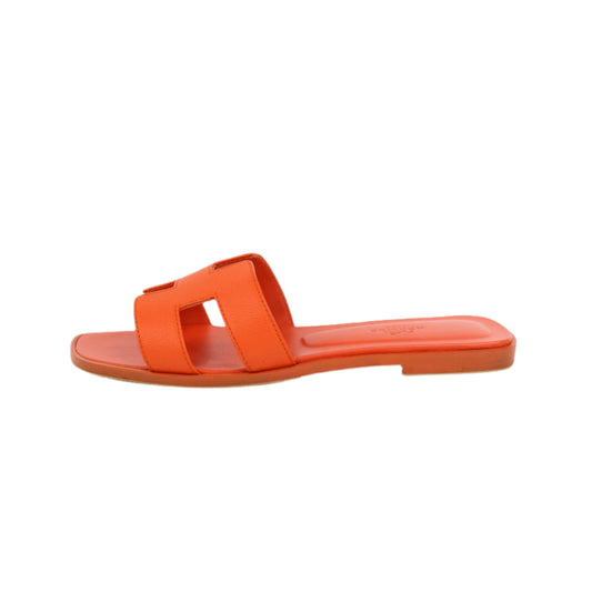 Hermes Oran Sandals Orange Poppy 37