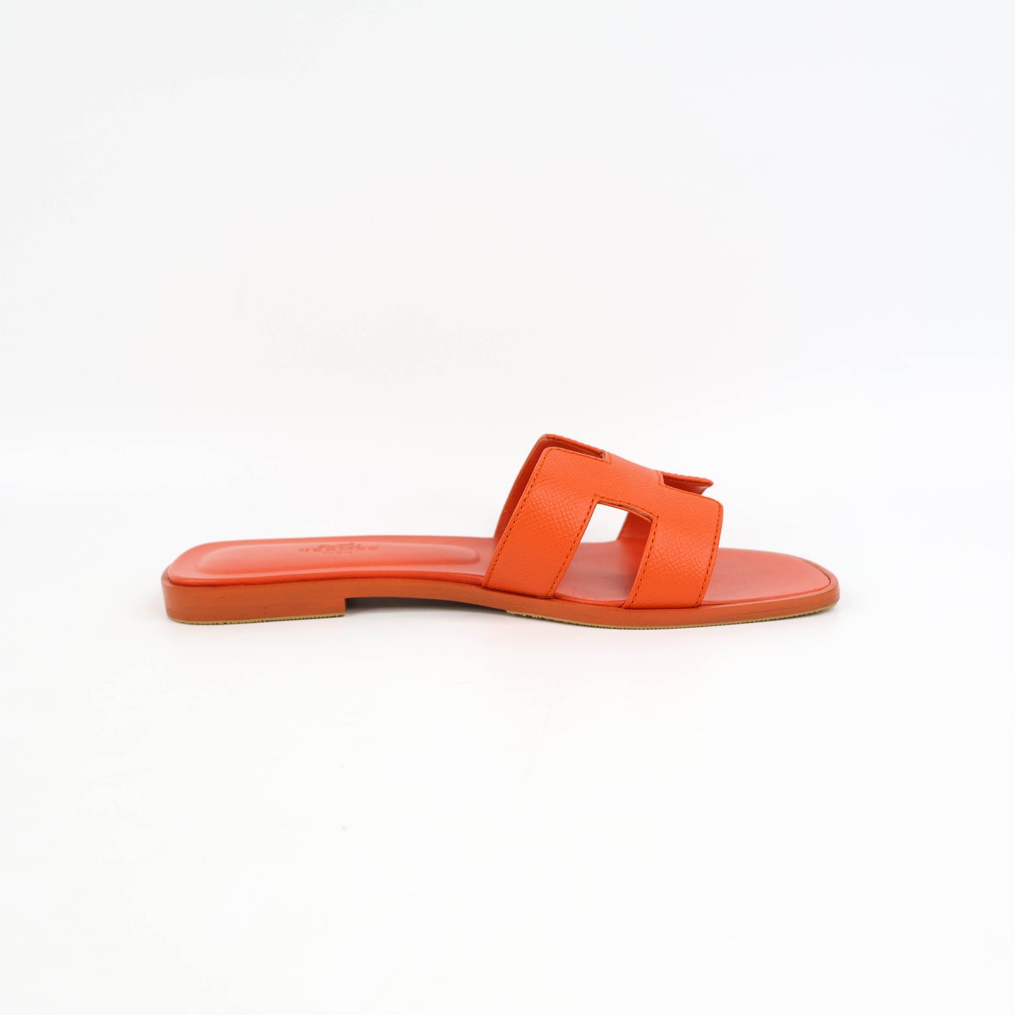 Hermes Oran Sandals Orange Poppy 37