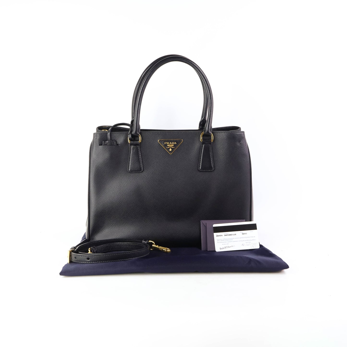 Prada Saffiano 33 Tote Black