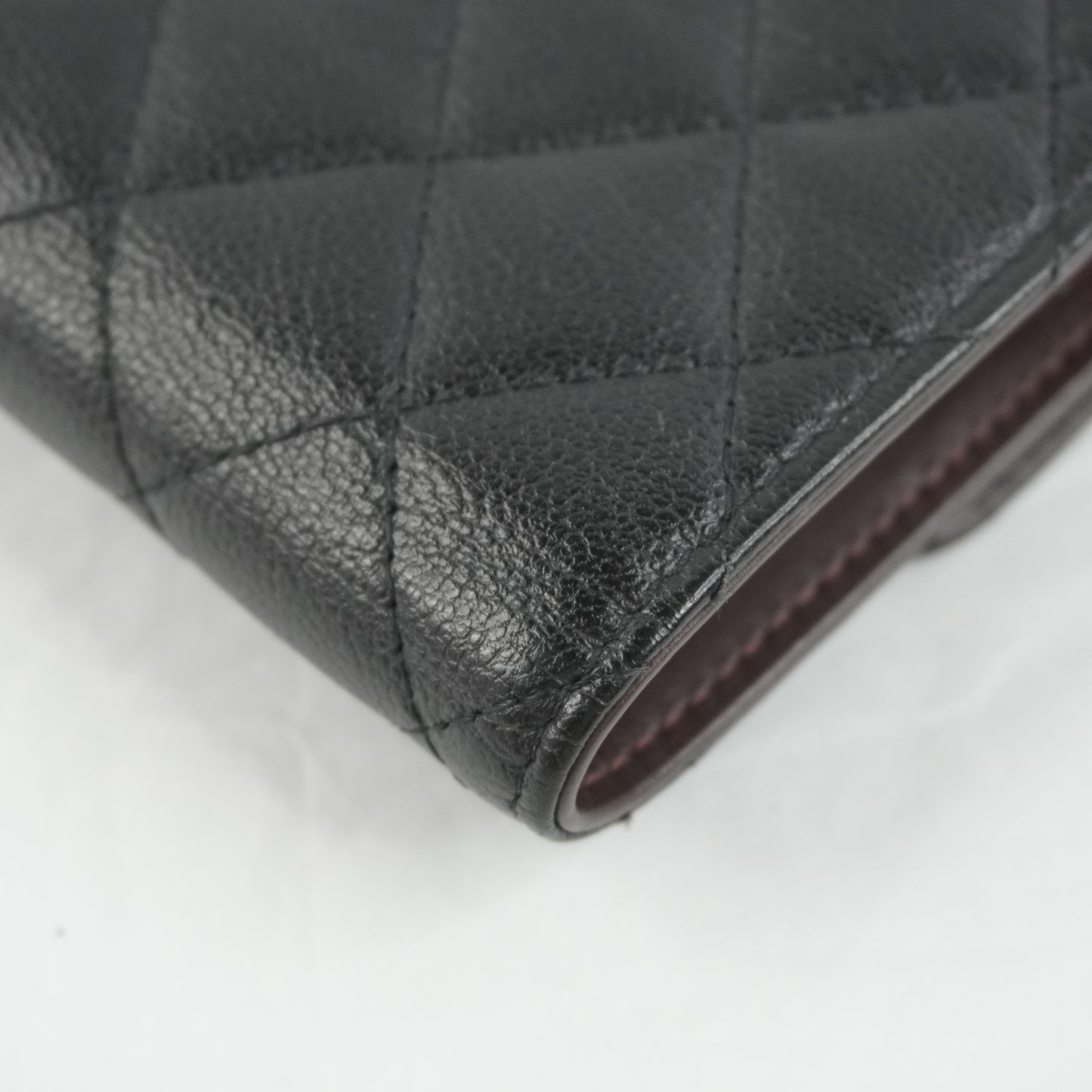 Chanel Compact Wallet Black SHW Caviar