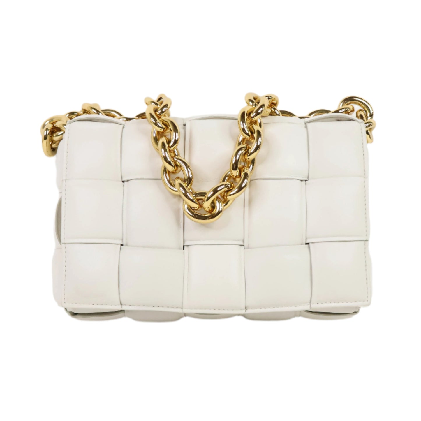 Bottega Cassett Padded Chain Chalk