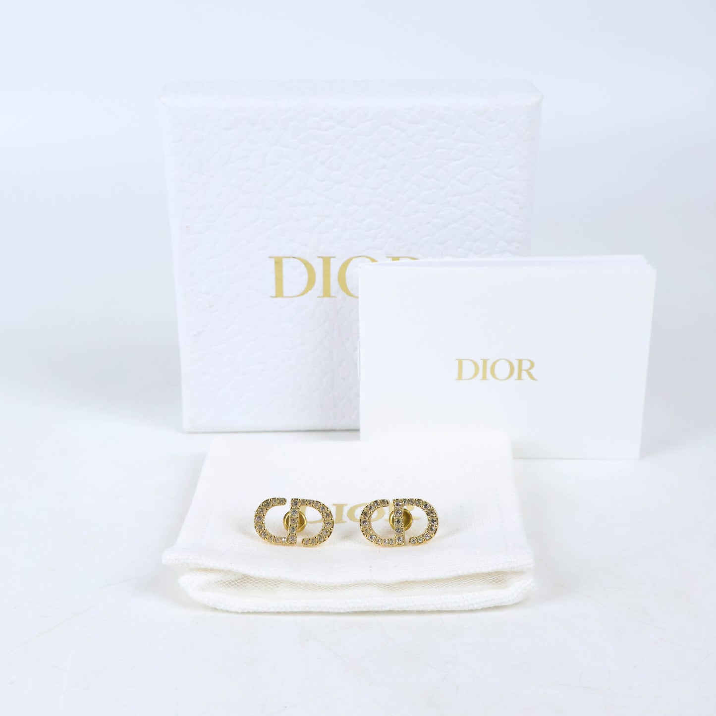 Christian Dior Earrings Petit CD Crystal