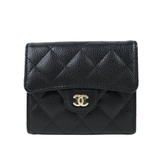 Chanel Compact Wallet Black