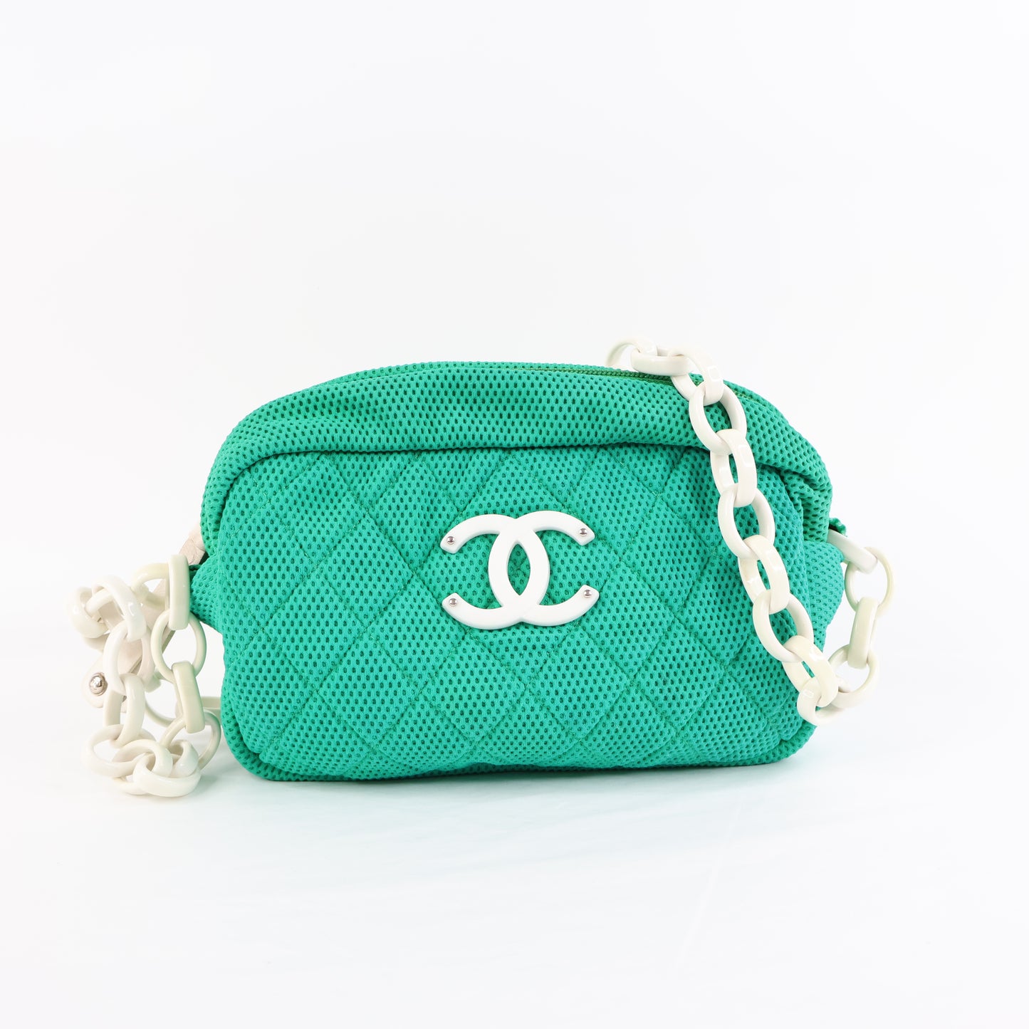 Chanel Camera Perforated Green