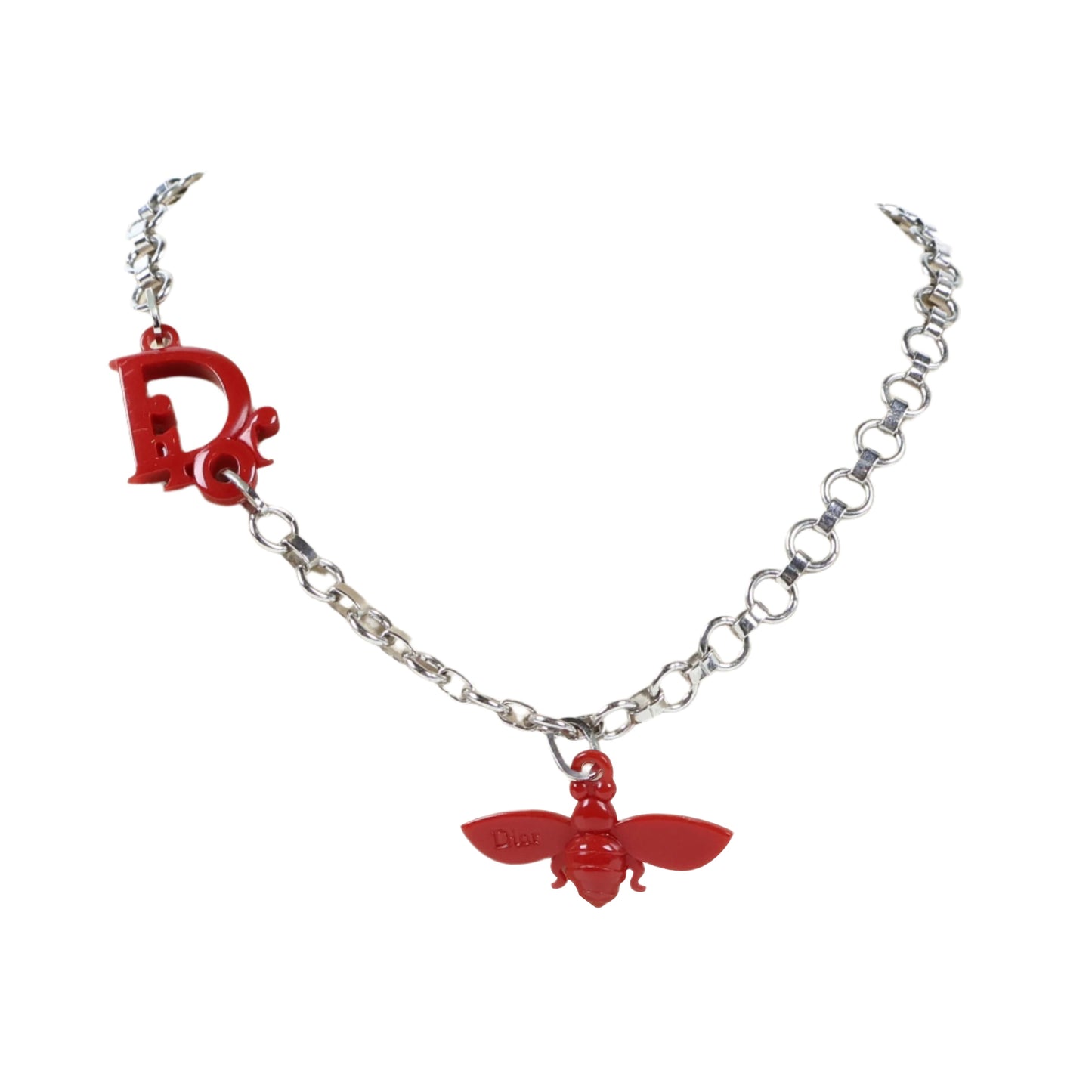 Christian Dior Necklace silver Bee Charm