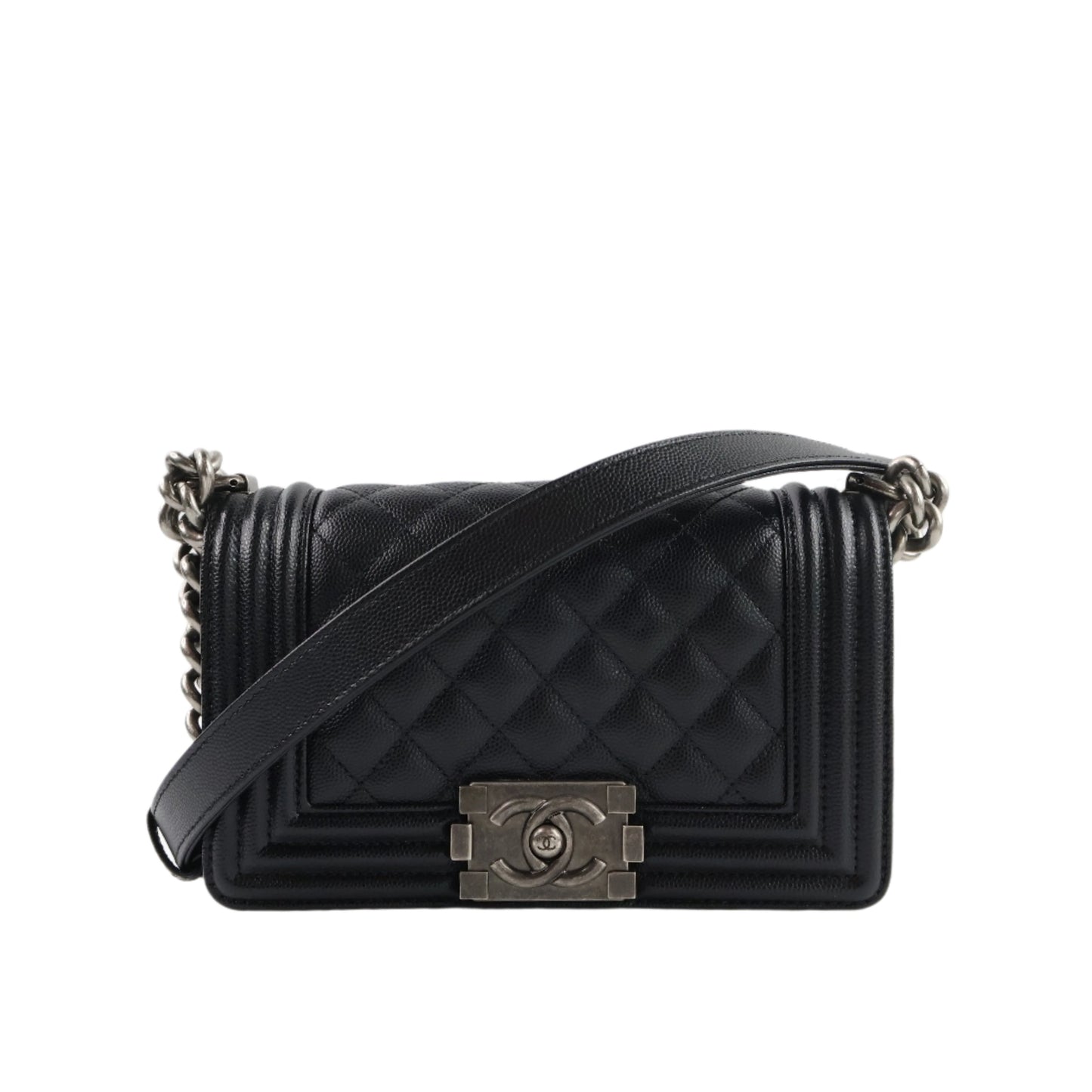 Chanel Boy 8" Black BHW Caviar