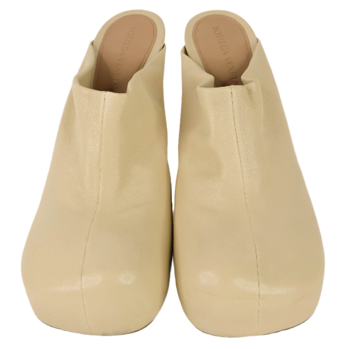 Bottega Veneta Heels Stretch Nappa Mules Light Beige 37