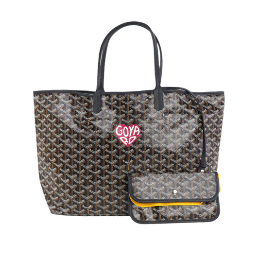 Goyard Saint Louis PM Black Print Pink Heart