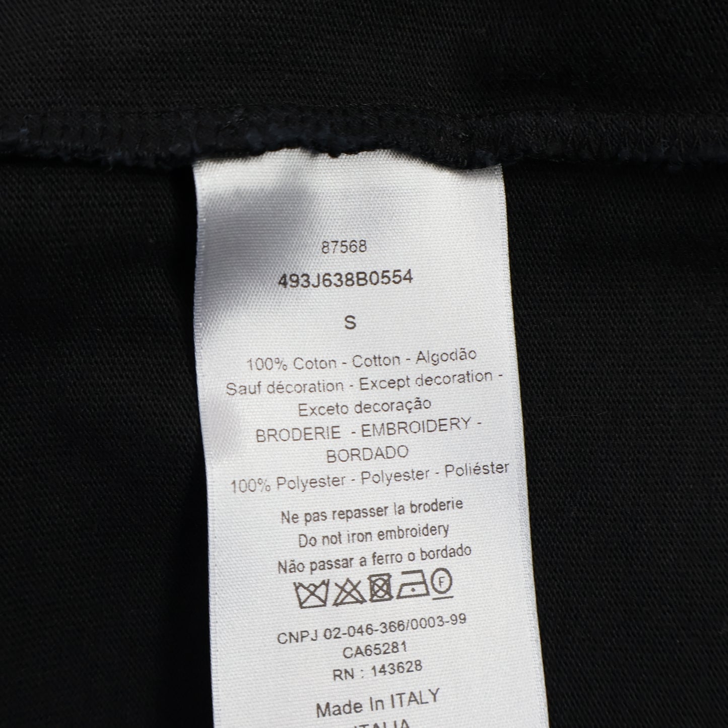 Christian Dior T-Shirt Black Stone Island