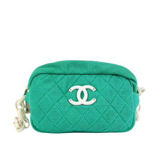 Chanel Camera Perforated Green