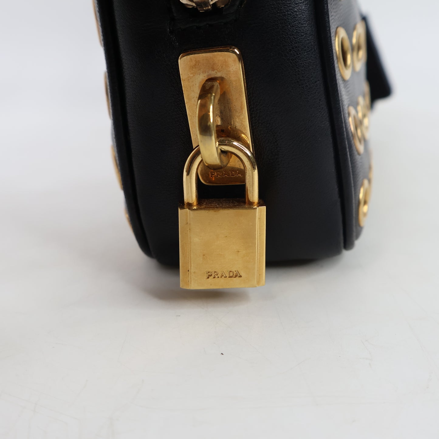 Prada Grommet Bauletto Nappa Black