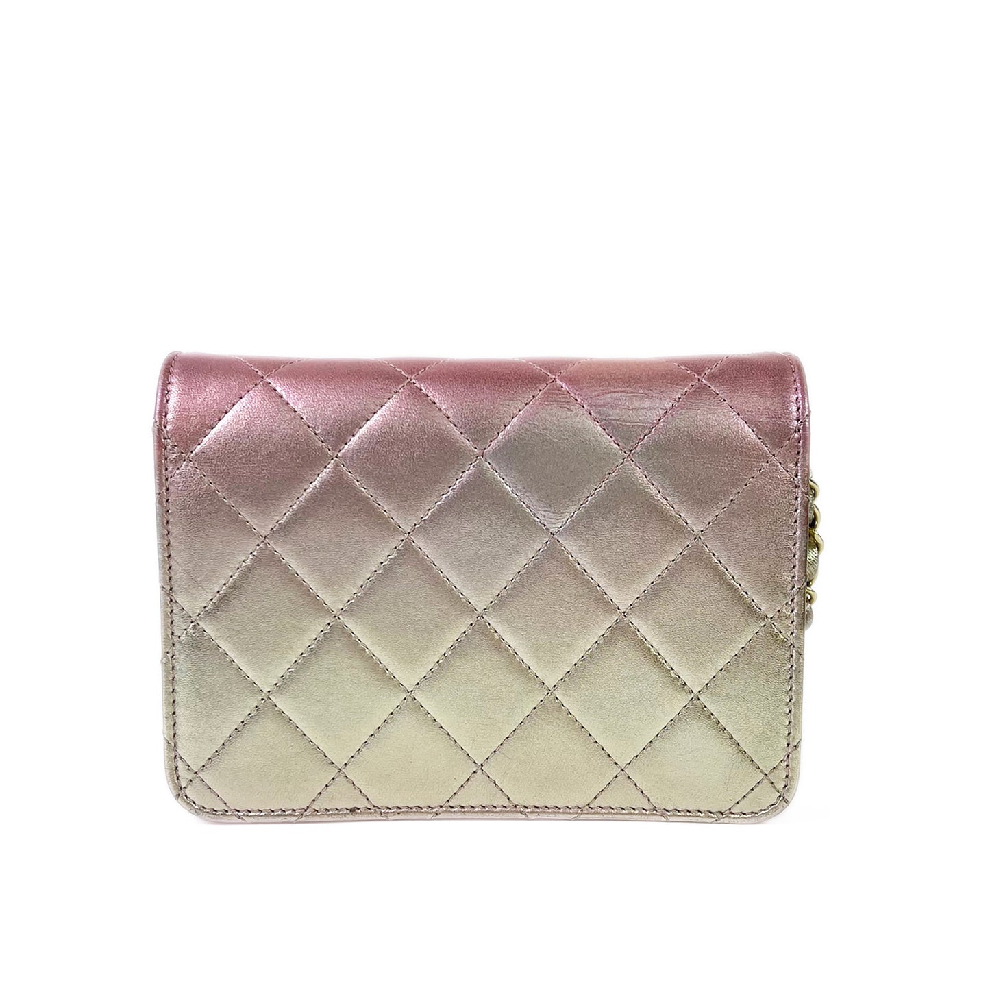 Chanel Flap bag 7" Metallic Pink Ombre Lambskin