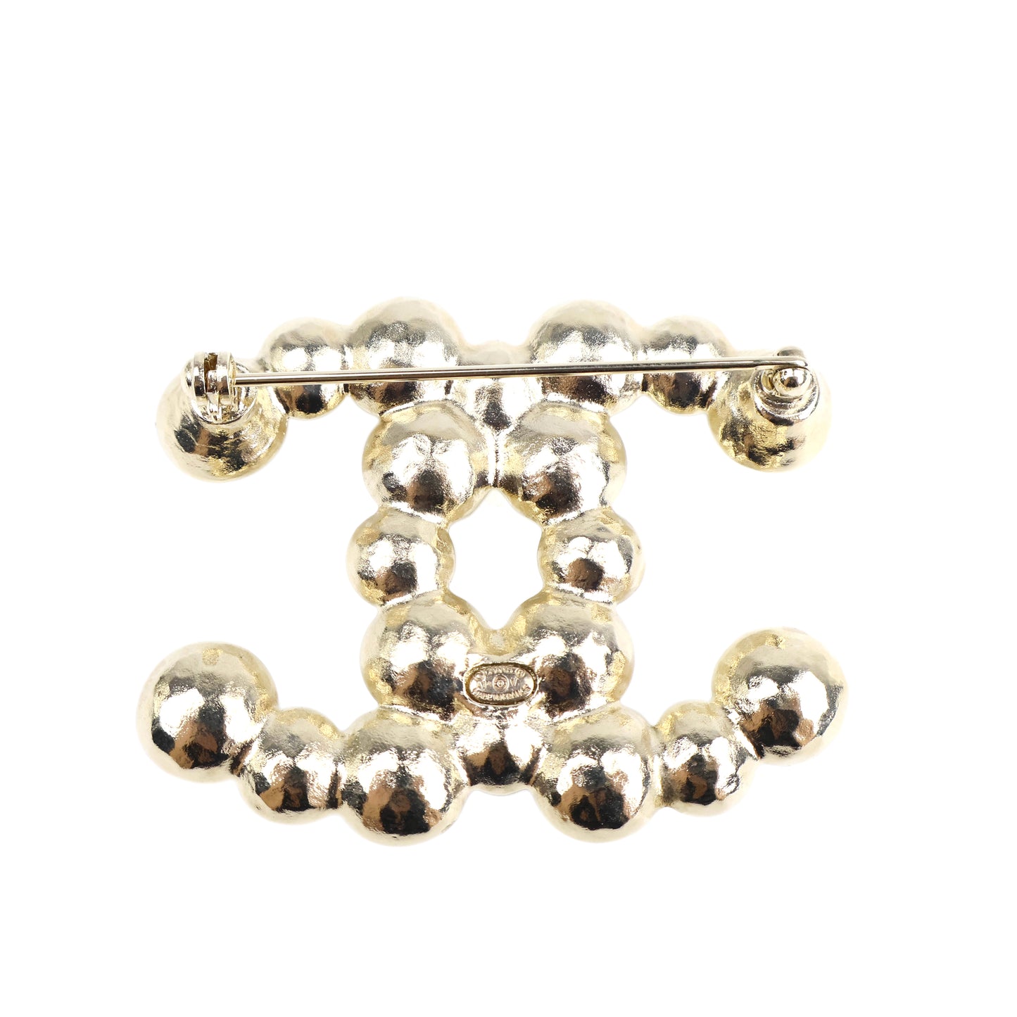 Chanel Pearl CC Brooch Gold