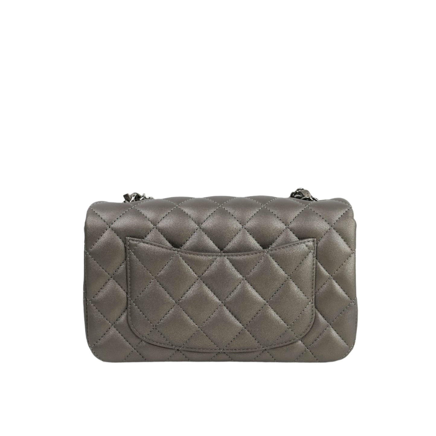 Chanel Classic 8" Grey Lamb