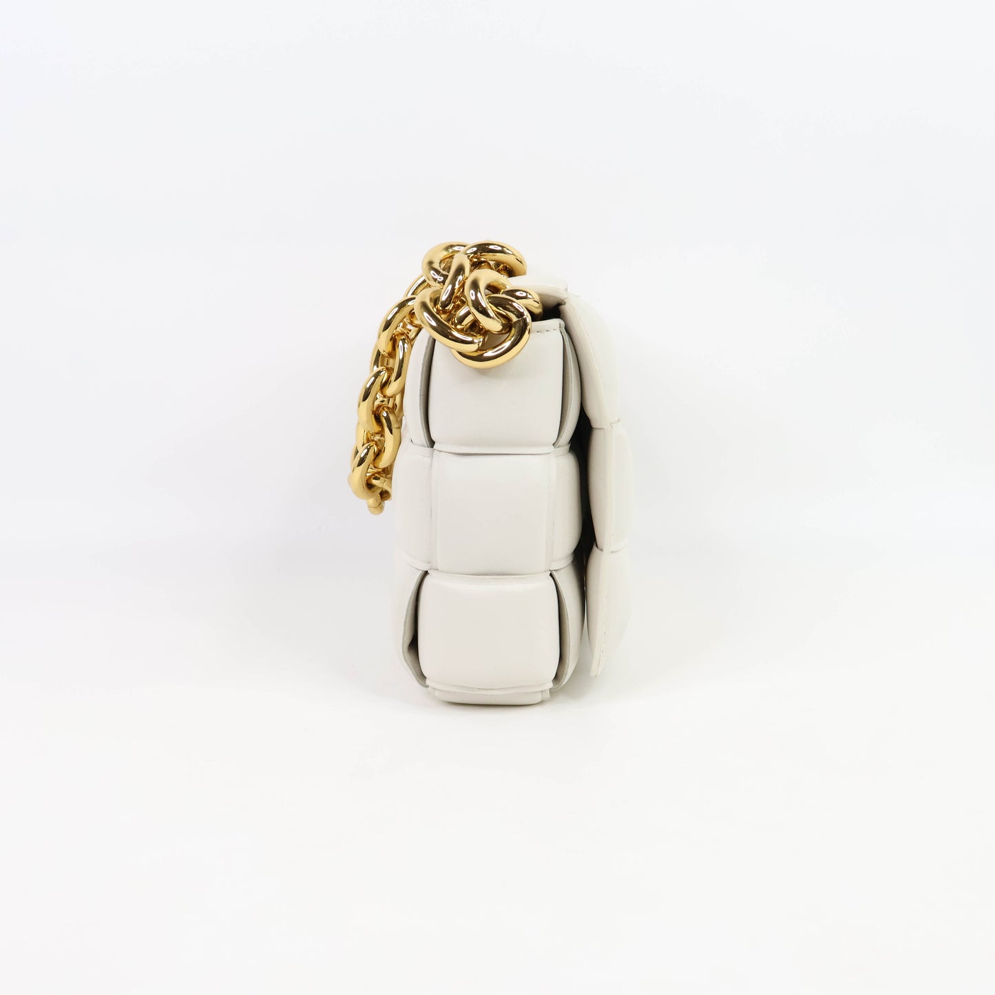 Bottega Cassett Padded Chain Chalk