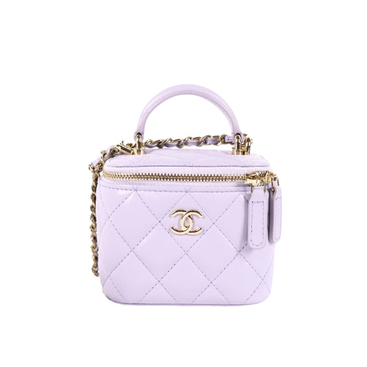 Chanel Mini Vanity Light Purple Lamb GHW