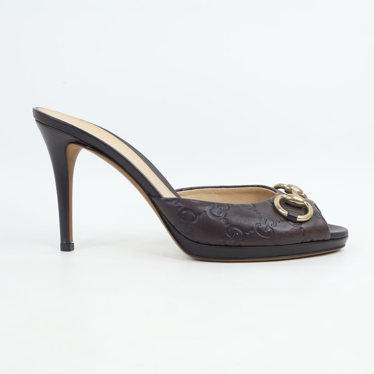 Gucci Sandal Heel Brown 39