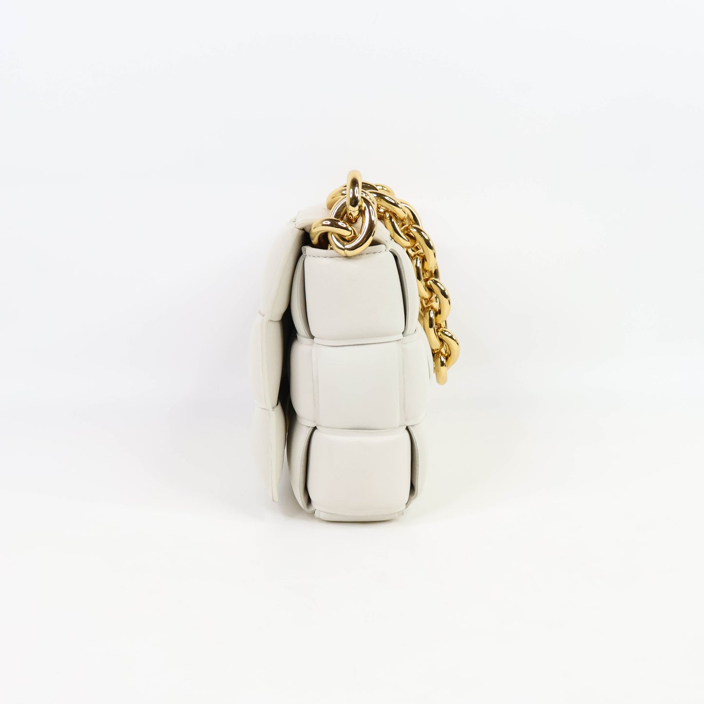 Bottega Cassett Padded Chain Chalk