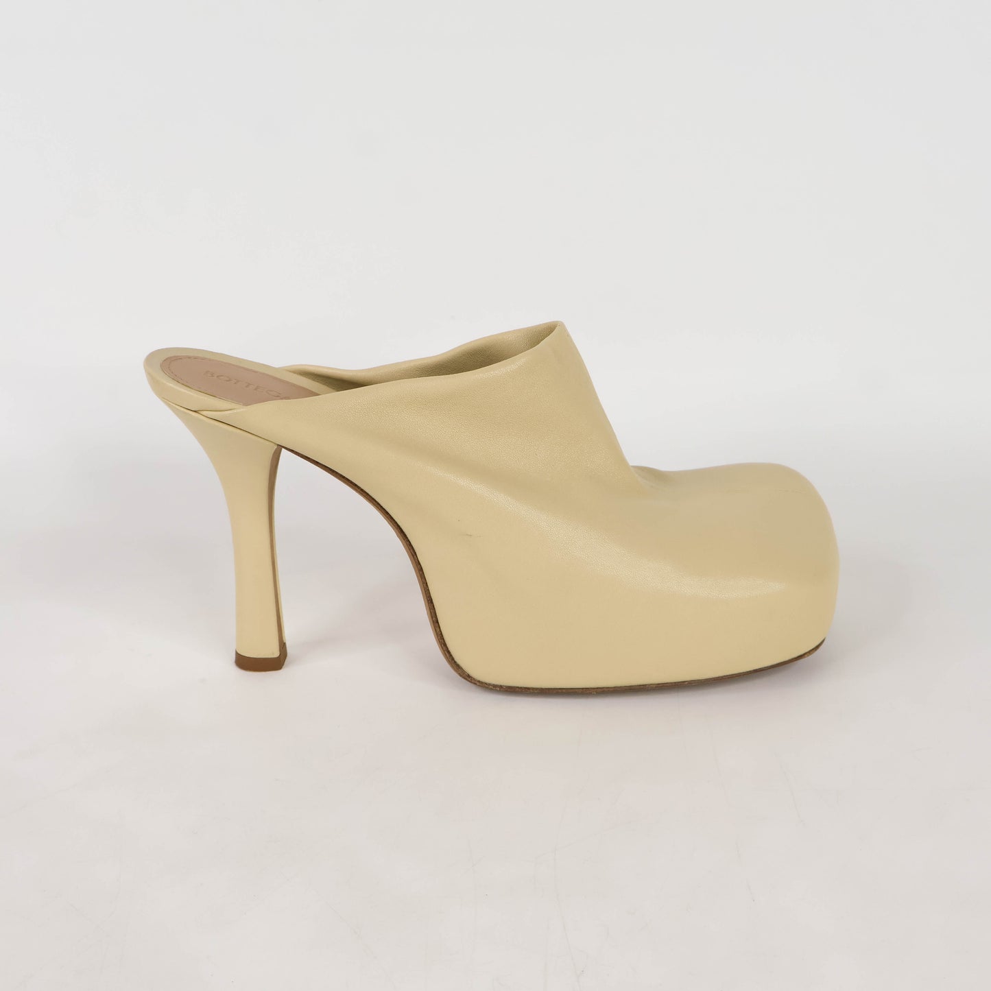 Bottega Veneta Heels Stretch Nappa Mules Light Beige 37