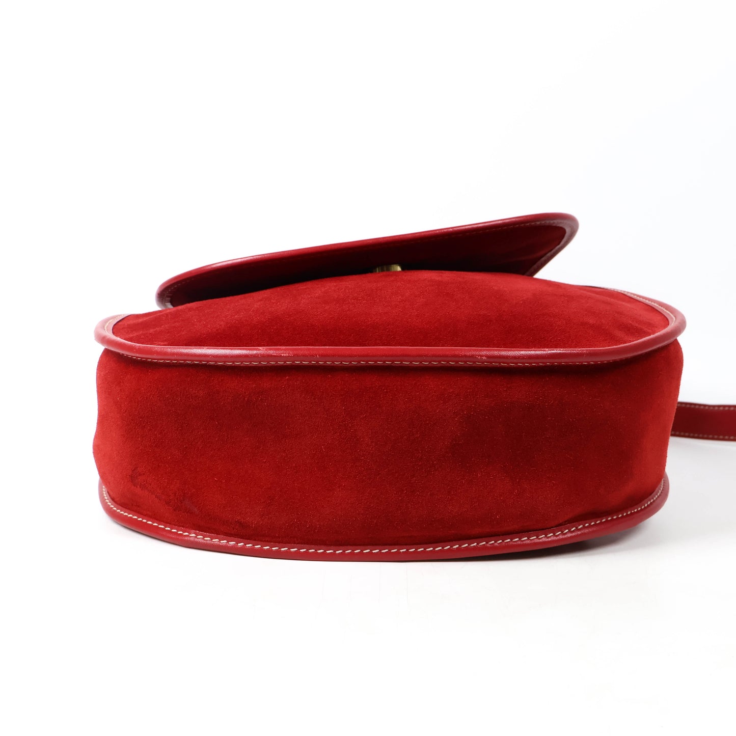 Gucci Sling Bag Horsebit Suede Red Vintage