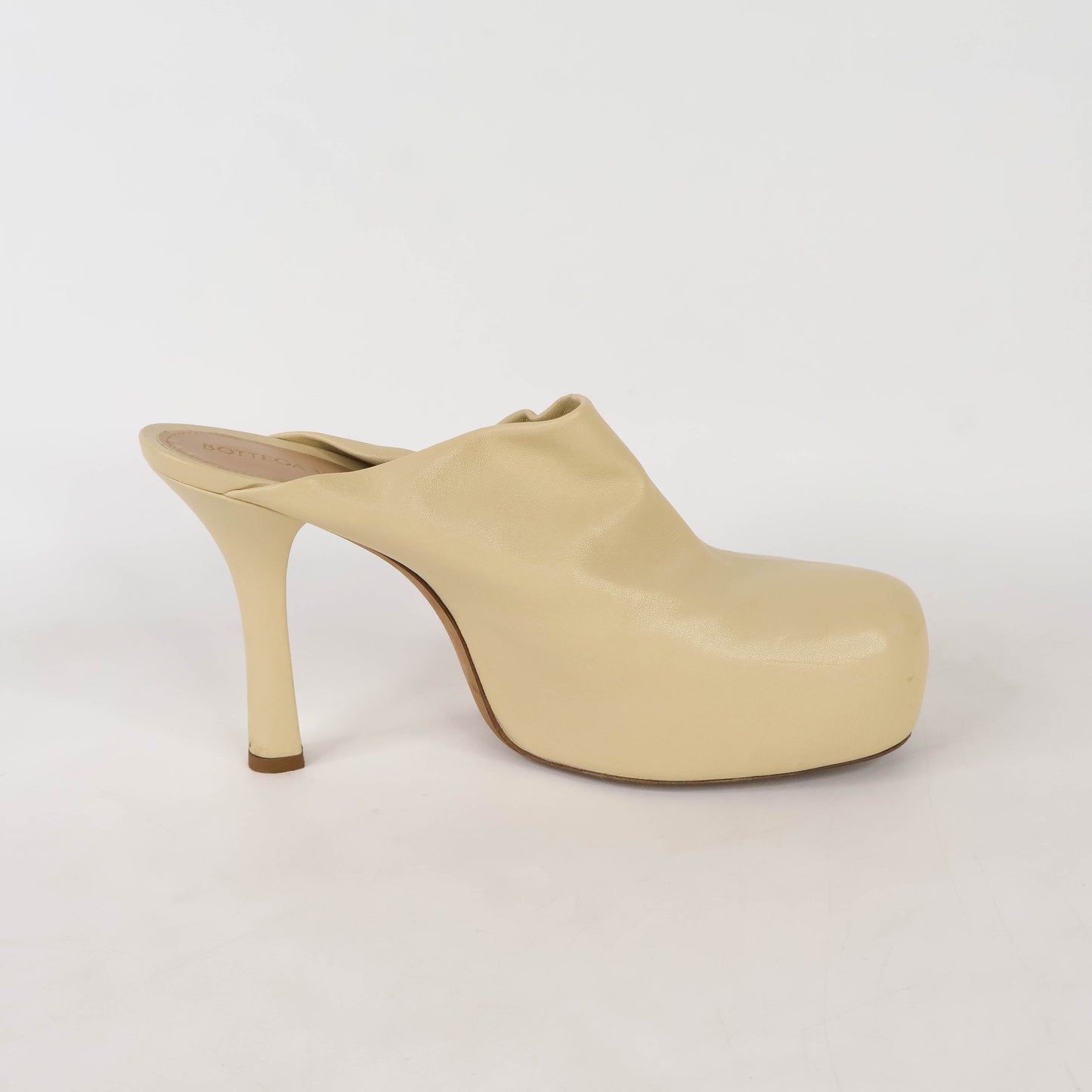 Bottega Veneta Heels Stretch Nappa Mules Light Beige 37