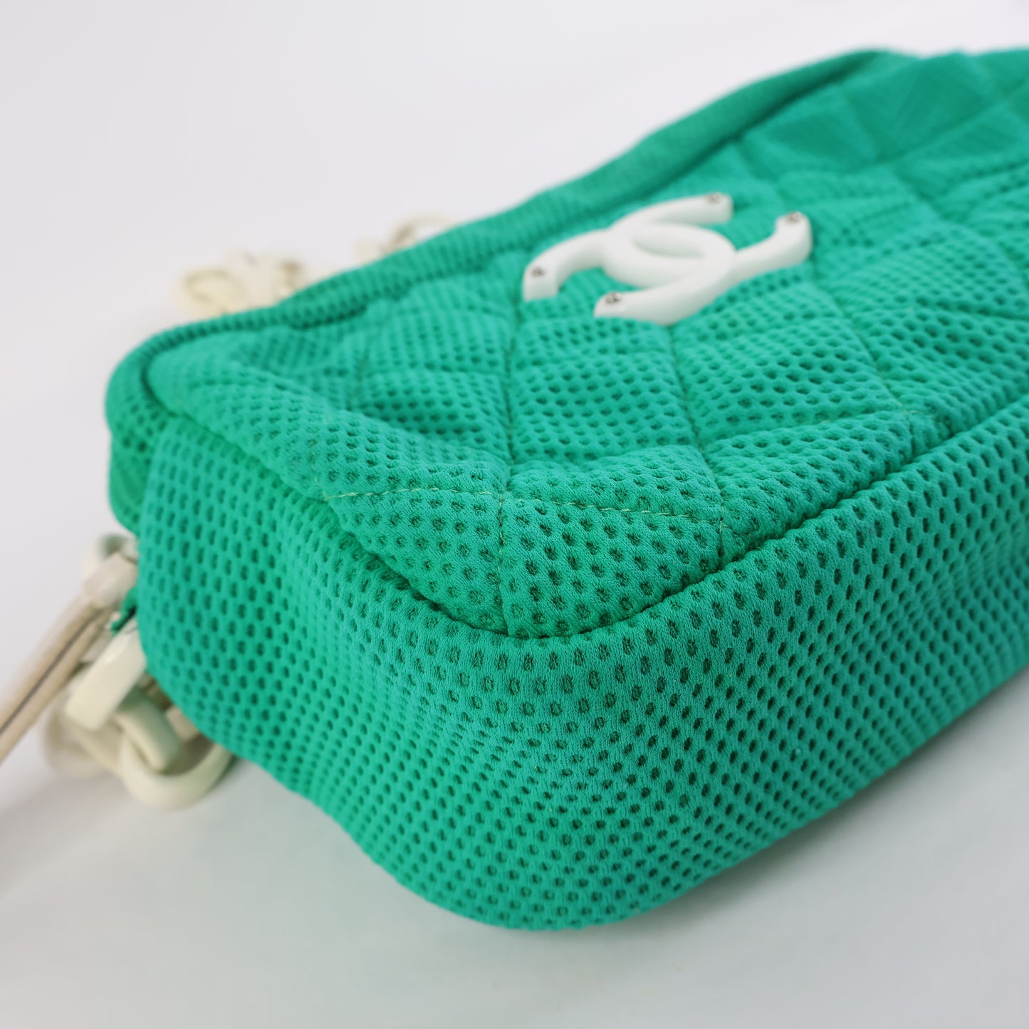 Chanel Camera Perforated Green