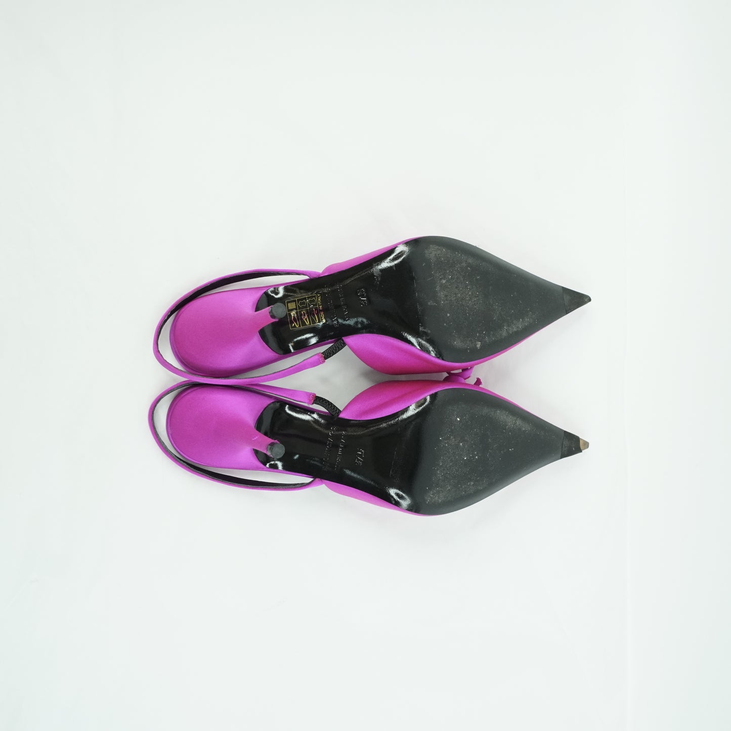 Balenciaga Sling Back Satin Pink 37.5