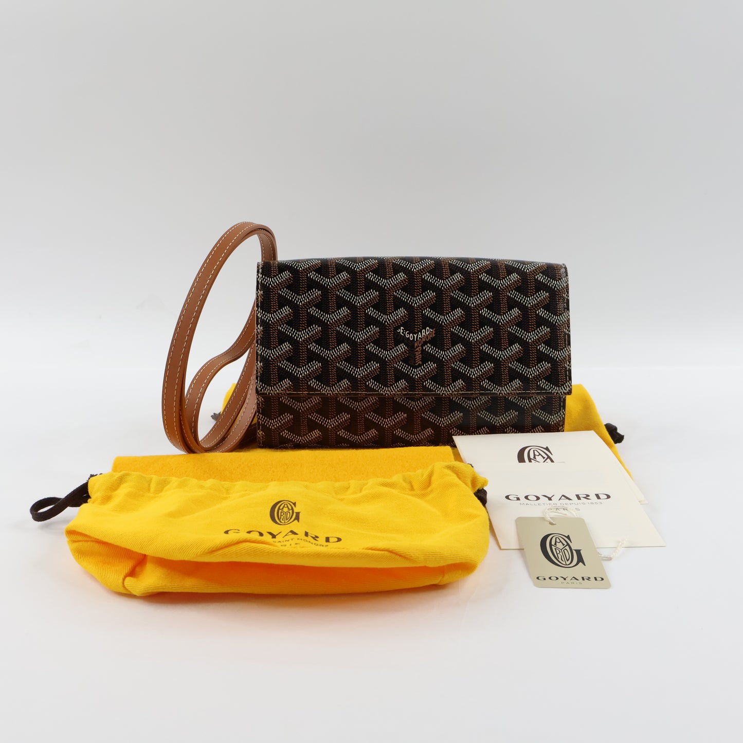 Goyard Varenne Continental Pochette Black Tan