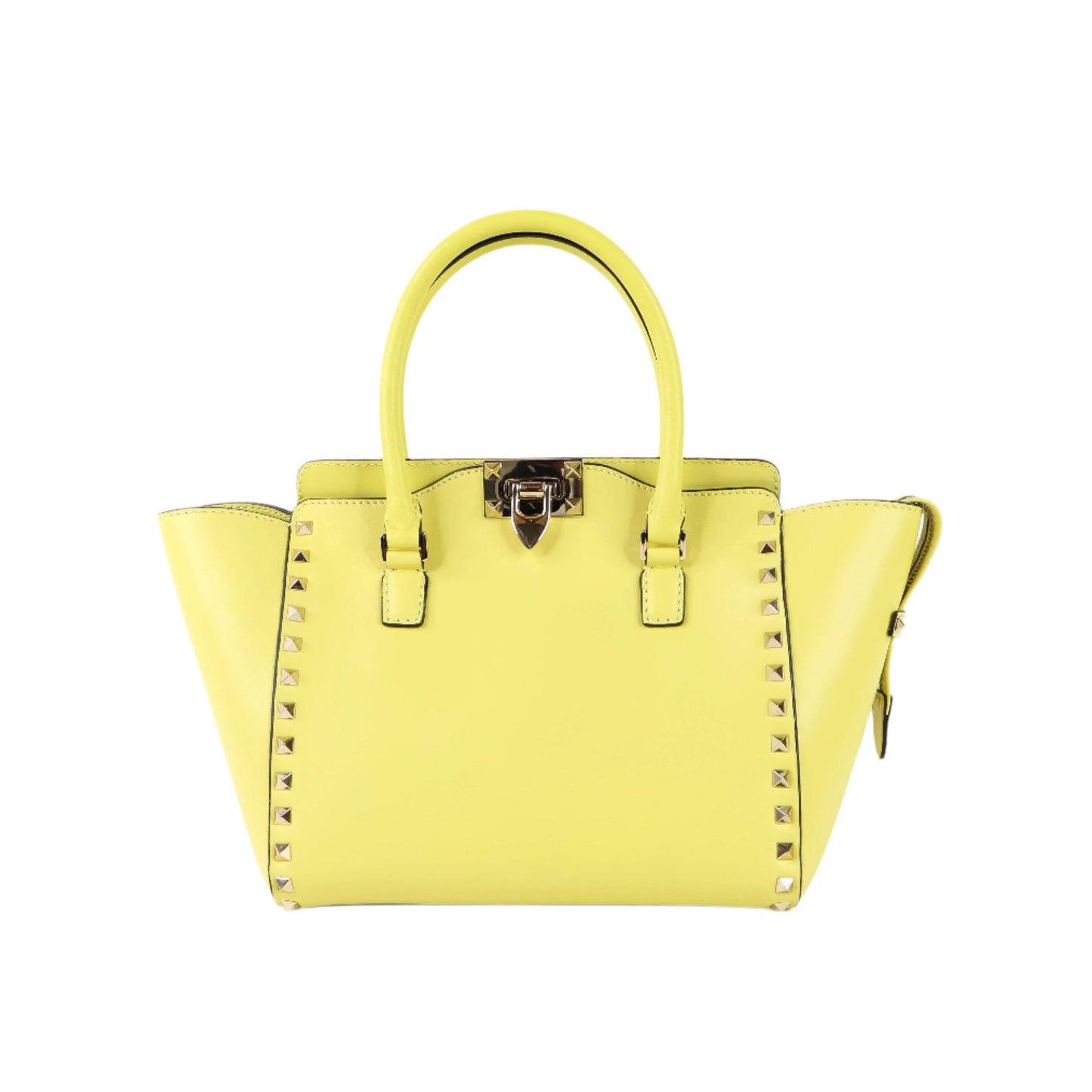 Valentino Rockstud Tote Yellow