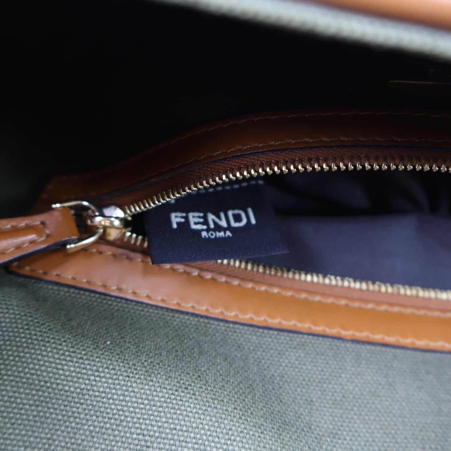 Fendi Baguette Canvas Green