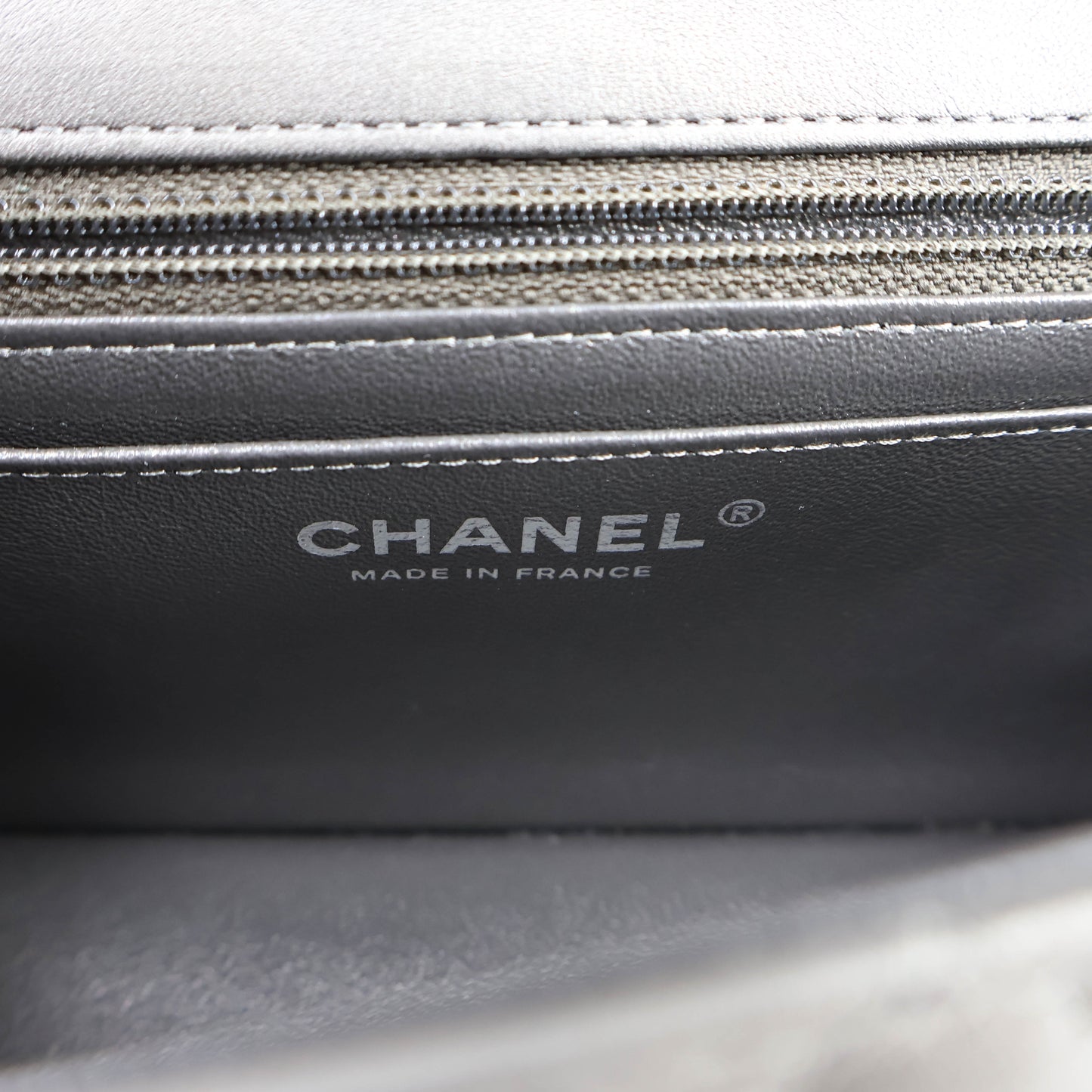 Chanel Classic 8" Grey Lamb