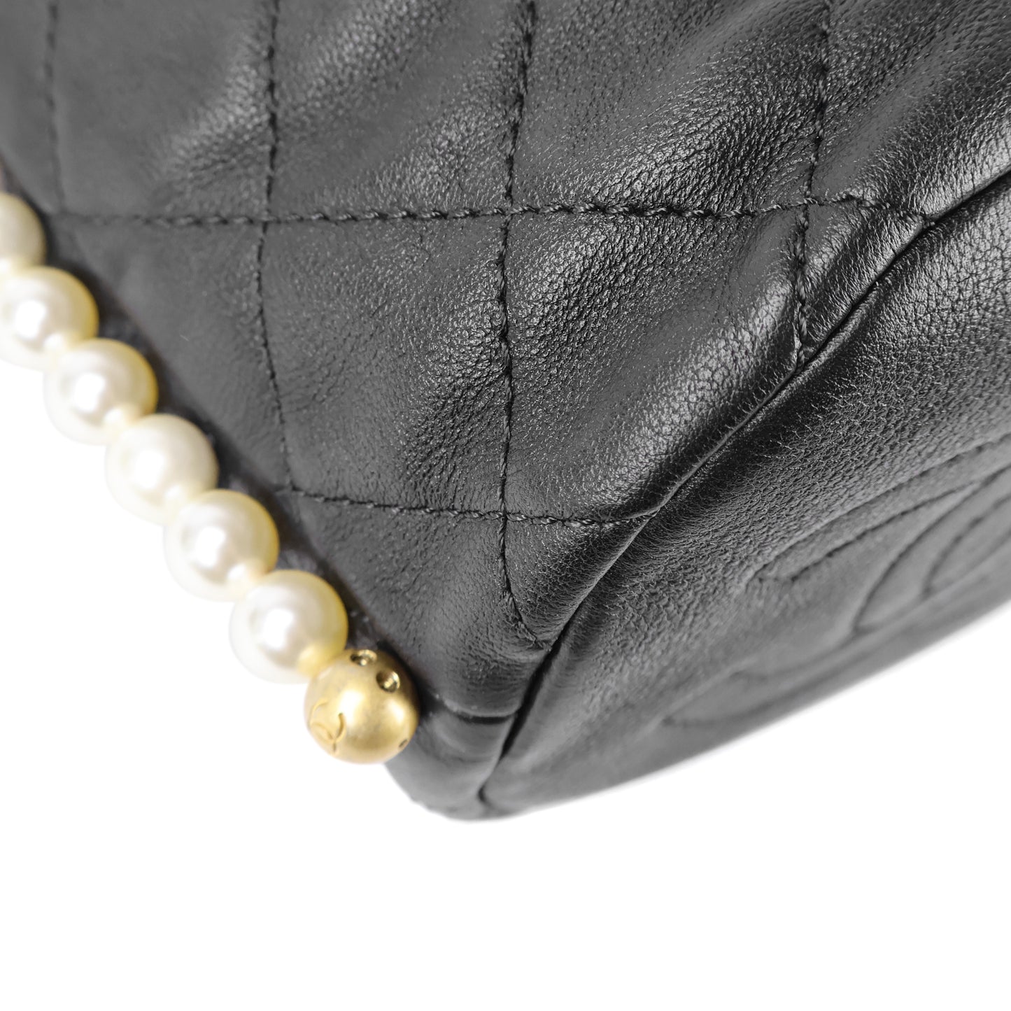 Chanel Mini Pearl Drawstring Bucket Bag