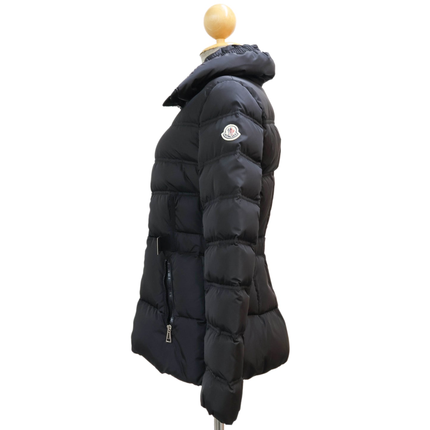 Moncler Jacket Black With Belt