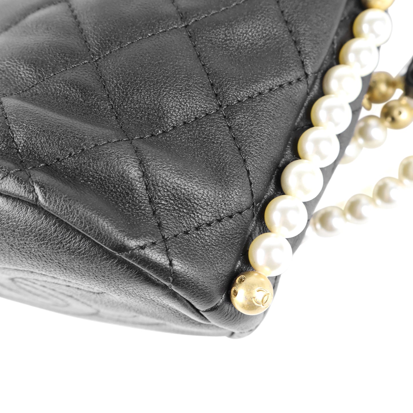 Chanel Mini Pearl Drawstring Bucket Bag