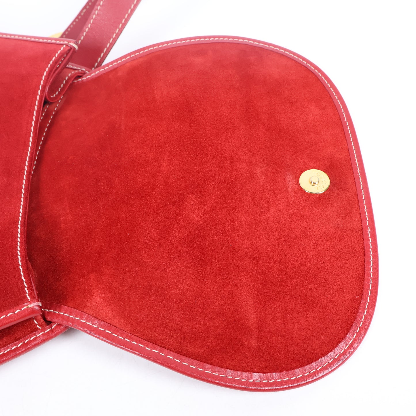 Gucci Sling Bag Horsebit Suede Red Vintage