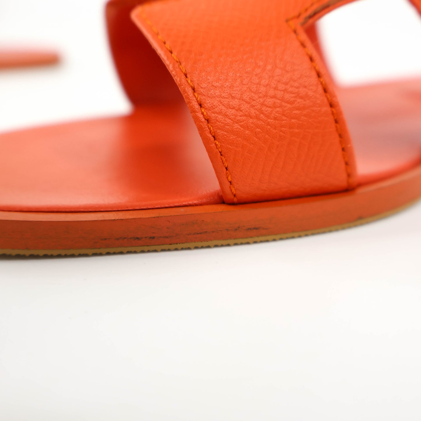 Hermes Oran Sandals Orange Poppy 37