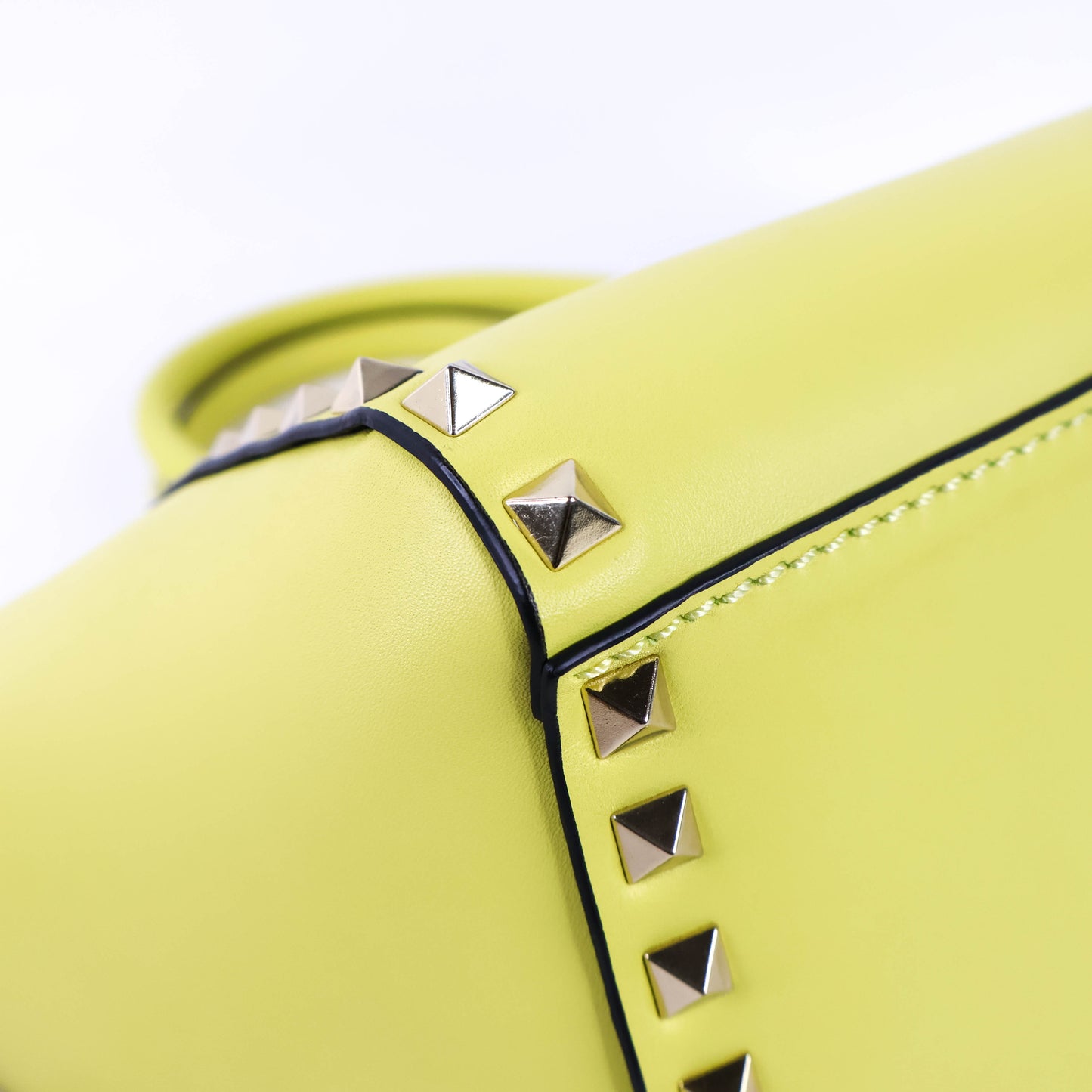 Valentino Rockstud Tote Yellow