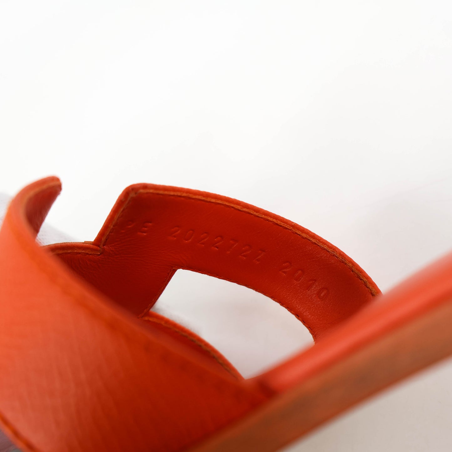 Hermes Oran Sandals Orange Poppy 37