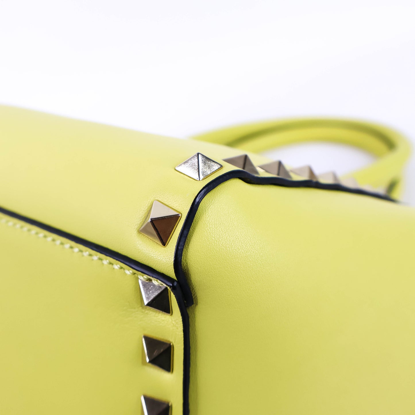 Valentino Rockstud Tote Yellow