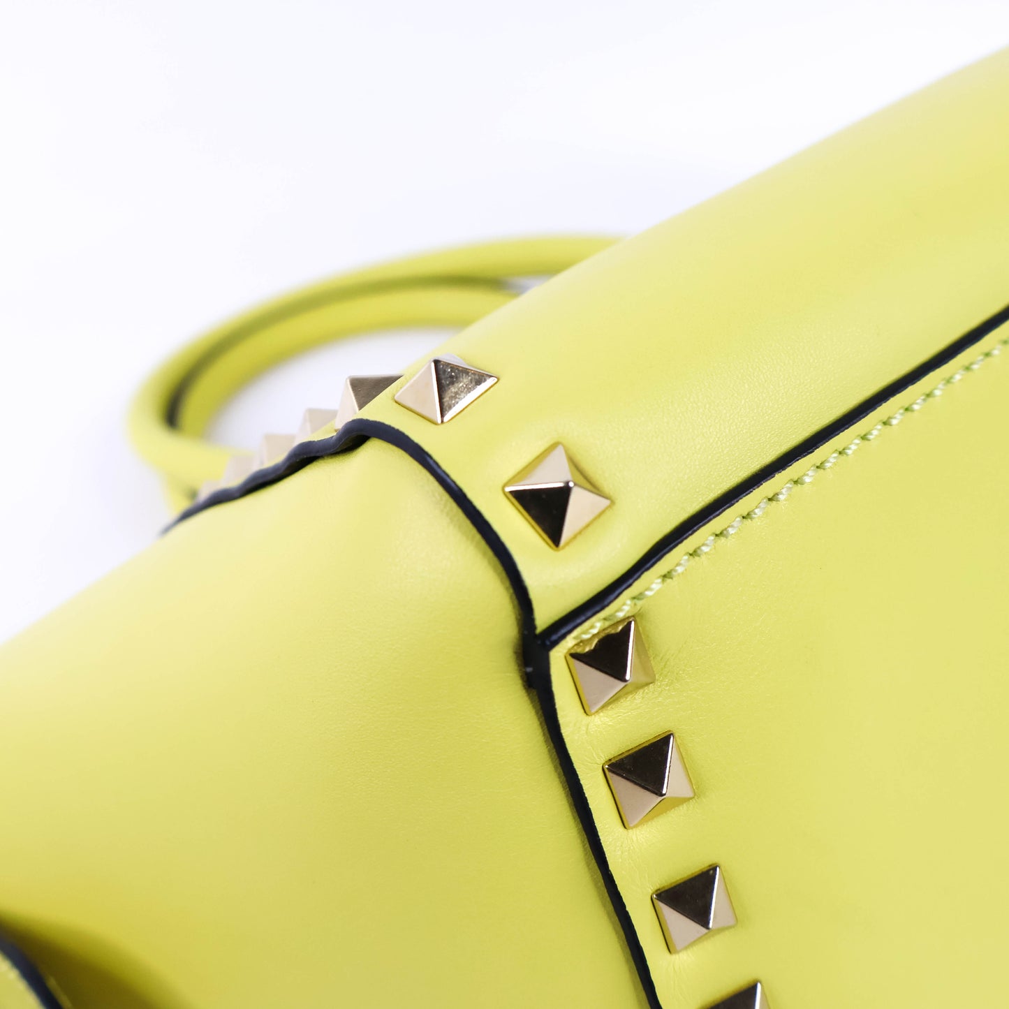 Valentino Rockstud Tote Yellow